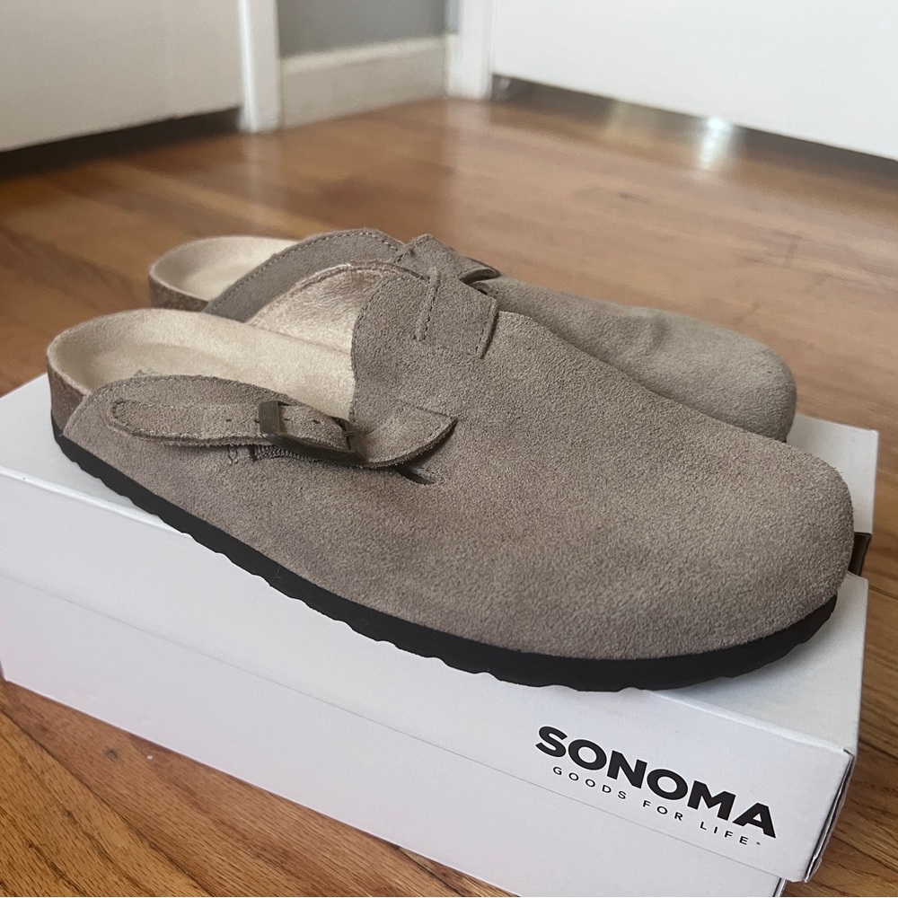 Sonoma Suede Clogs tuape sz 8
